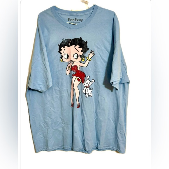 Betty Boop Blue and Red Short Sleeve Tee NWOT - Picture 2 of 5